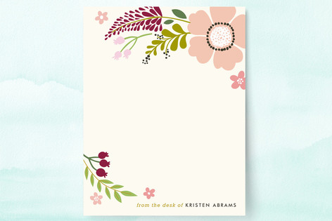 Victorian Mod Floral Personalized Stationery
