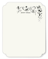 Swirly Bird Note Personalized Stationery