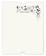 Swirly Bird Note Personalized Stationery