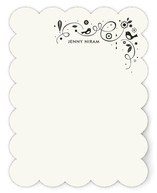 Swirly Bird Note Personalized Stationery