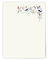 Swirly Bird Note Personalized Stationery
