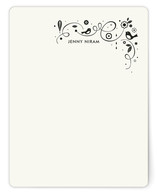 Swirly Bird Note Personalized Stationery
