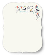 Swirly Bird Note Personalized Stationery