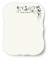 Swirly Bird Note Personalized Stationery