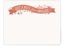 Just a Floral Banner Personalized Stationery