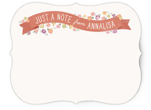 Just a Floral Banner Personalized Stationery