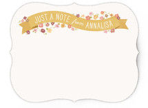 Just a Floral Banner Personalized Stationery