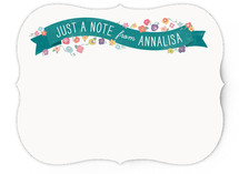 Just a Floral Banner Personalized Stationery