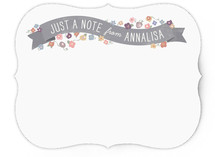 Just a Floral Banner Personalized Stationery