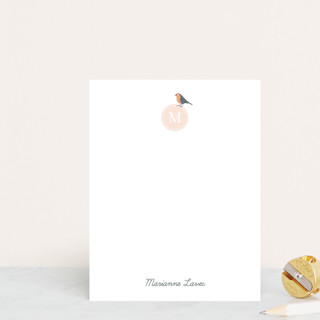 Robin Monogram Personalized Stationery