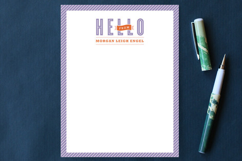 Hello Stripes Personalized Stationery