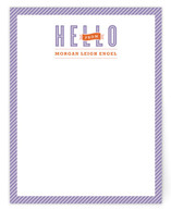 Hello Stripes Personalized Stationery