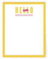 Hello Stripes Personalized Stationery
