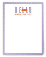 Hello Stripes Personalized Stationery