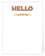 Retro Hello Personalized Stationery