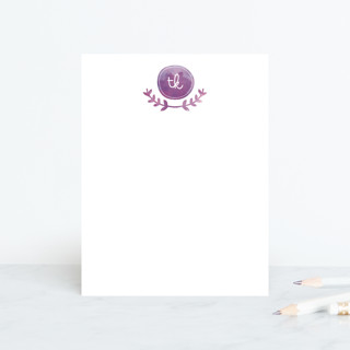 Vine Monogram Personalized Stationery
