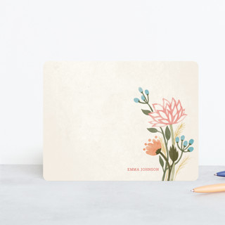 Watercolor Lotus Personalized Stationery