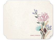 Watercolor Lotus Personalized Stationery