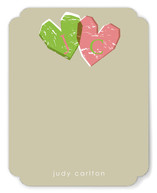 Double Heart Personalized Stationery
