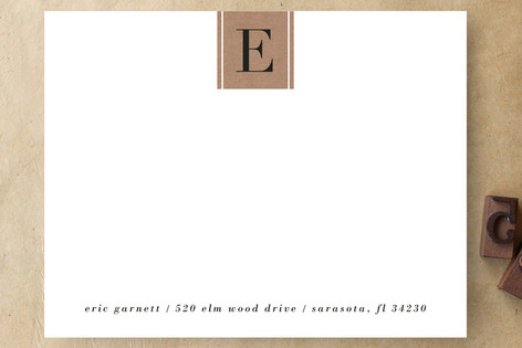 Letter Block Personalized Stationery
