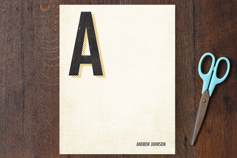 Initial Note Personalized Stationery