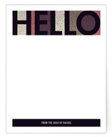 Hello Blocked Personalized Stationery