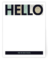 Hello Blocked Personalized Stationery
