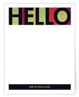 Hello Blocked Personalized Stationery