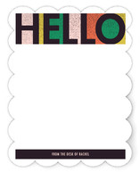 Hello Blocked Personalized Stationery