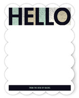 Hello Blocked Personalized Stationery