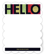 Hello Blocked Personalized Stationery