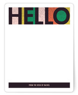 Hello Blocked Personalized Stationery