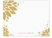Golden Blooms Personalized Stationery