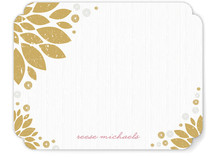 Golden Blooms Personalized Stationery