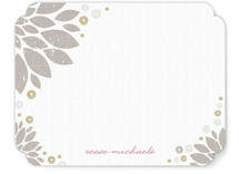Golden Blooms Personalized Stationery