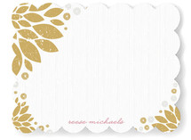 Golden Blooms Personalized Stationery