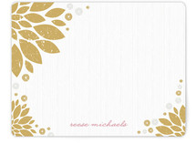Golden Blooms Personalized Stationery