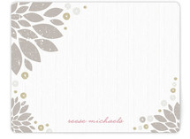 Golden Blooms Personalized Stationery
