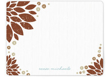 Golden Blooms Personalized Stationery