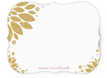 Golden Blooms Personalized Stationery