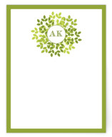 Wreath in Green Personalized Stationery