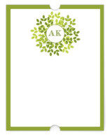 Wreath in Green Personalized Stationery