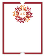 Wreath in Green Personalized Stationery