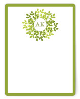 Wreath in Green Personalized Stationery