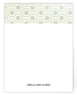 Distressed Hex Personalized Stationery