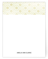 Distressed Hex Personalized Stationery