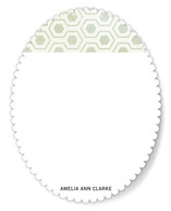 Distressed Hex Personalized Stationery
