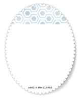 Distressed Hex Personalized Stationery