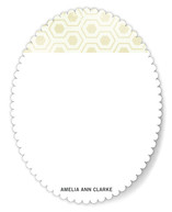 Distressed Hex Personalized Stationery
