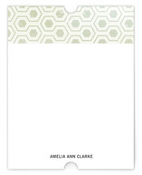 Distressed Hex Personalized Stationery